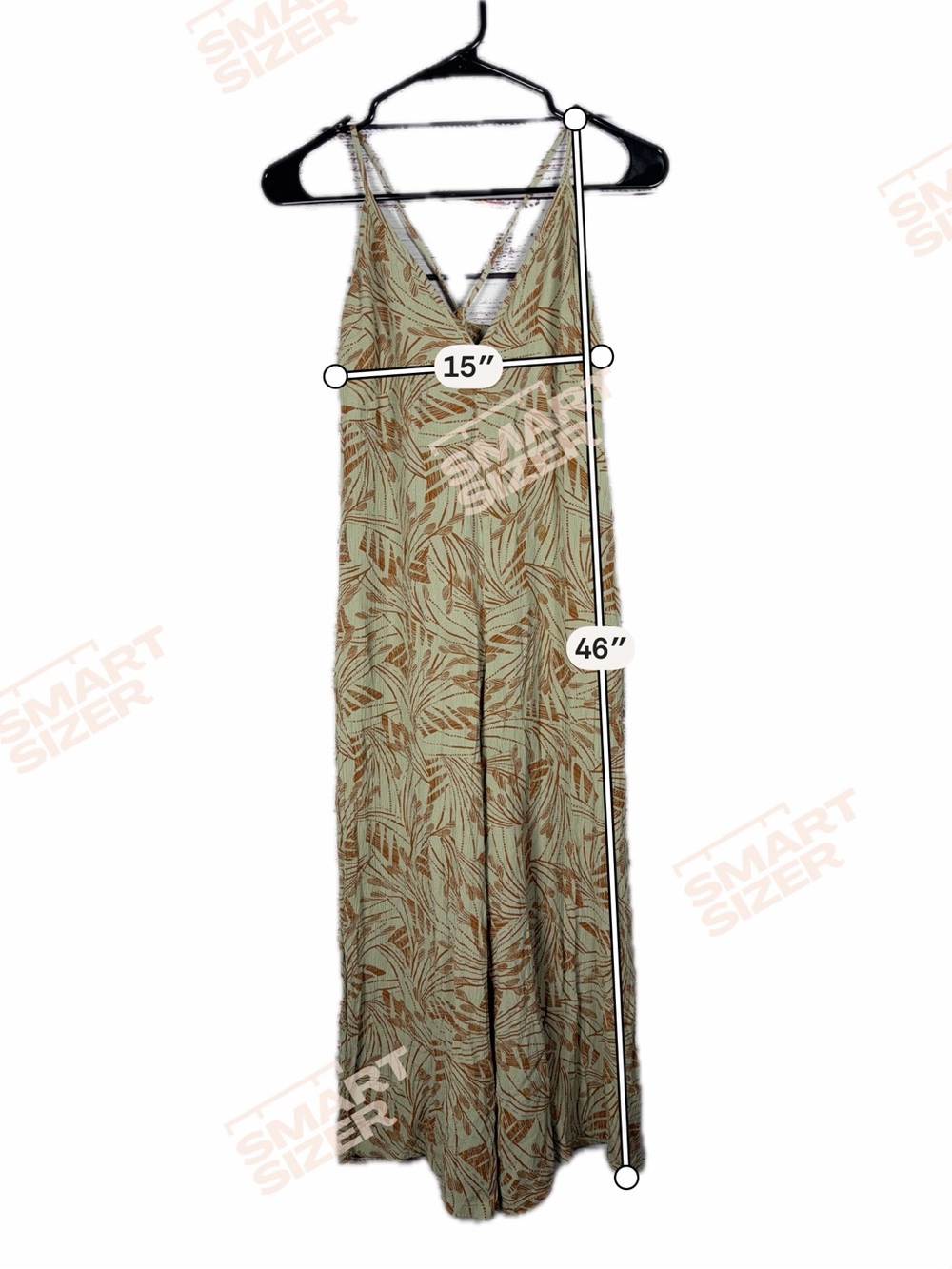 O’Neill Jace Leaf Print Wide Leg Jumpsuit Boho Tropical - Picture 7 of 10